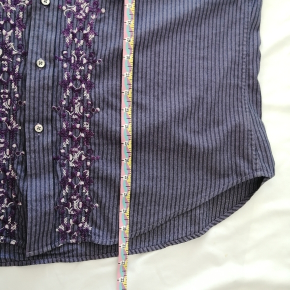 Robert Graham Men's Embroidered Purple Button Up Classic Fit XL - Picture 16 of 17